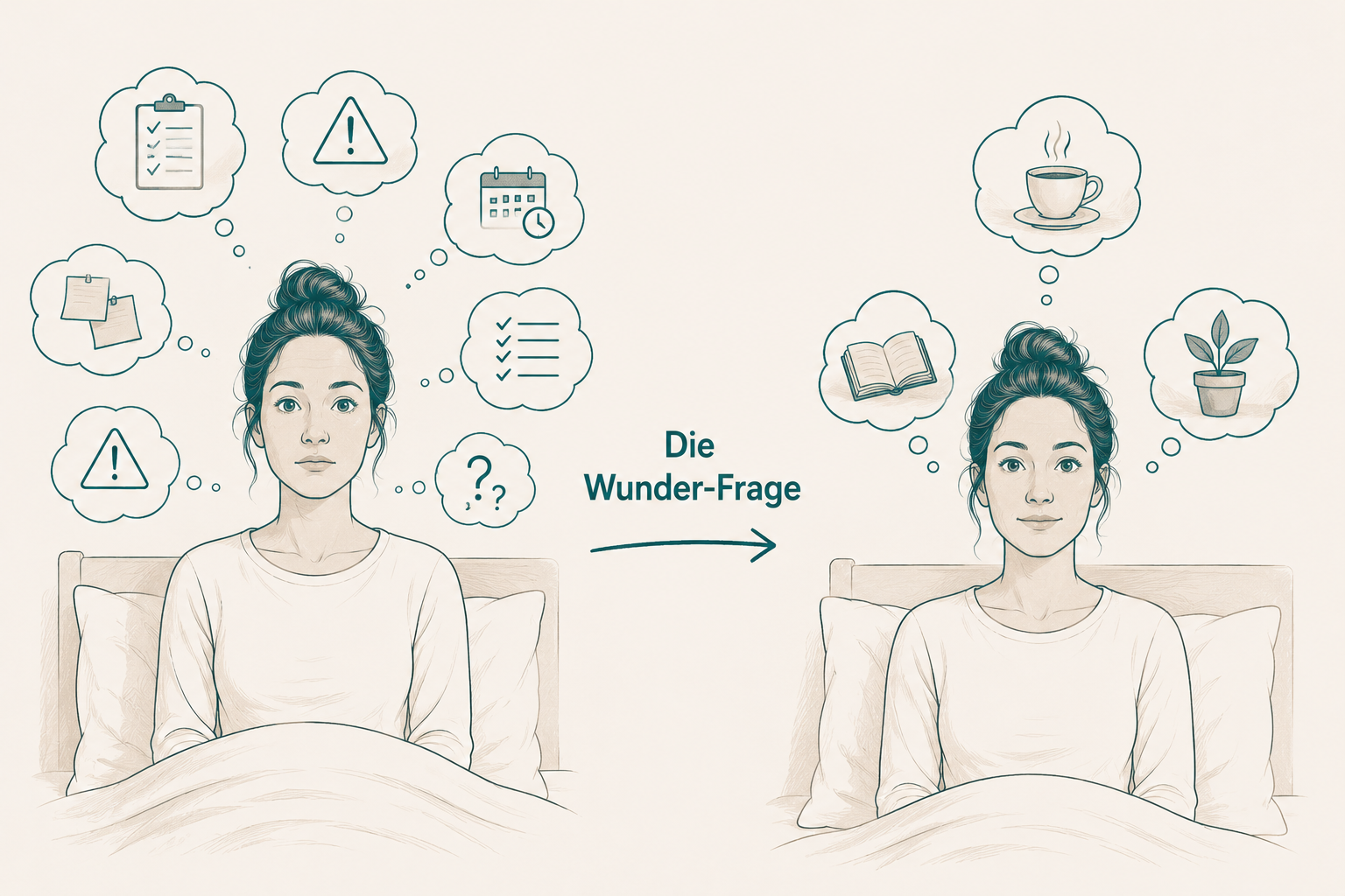 Wunder-Frage Visualisierung - Lösungsfokussierte Methode nach de Shazer